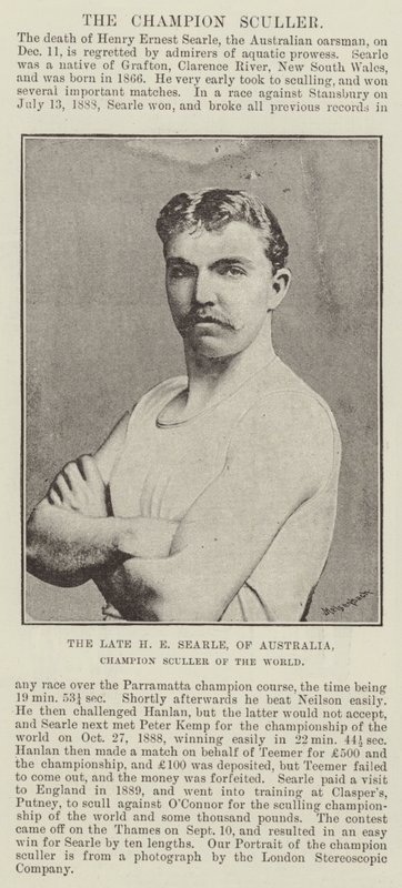 El difunto H E Searle, de Australia, Campeón Mundial de Remo de English Photographer