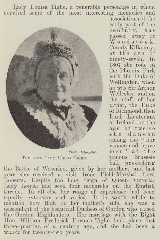 La difunta Lady Louisa Tighe de English Photographer