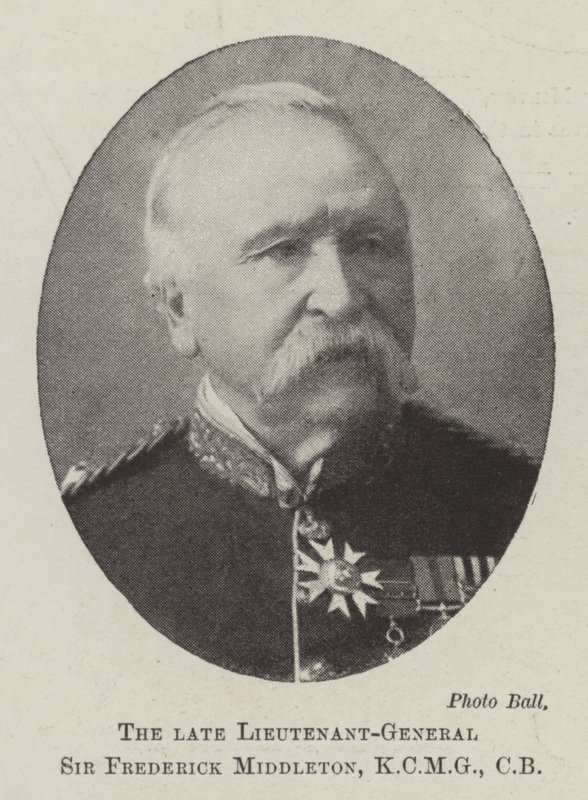 El difunto Teniente General Sir Frederick Middleton, KCMG, CB de English Photographer