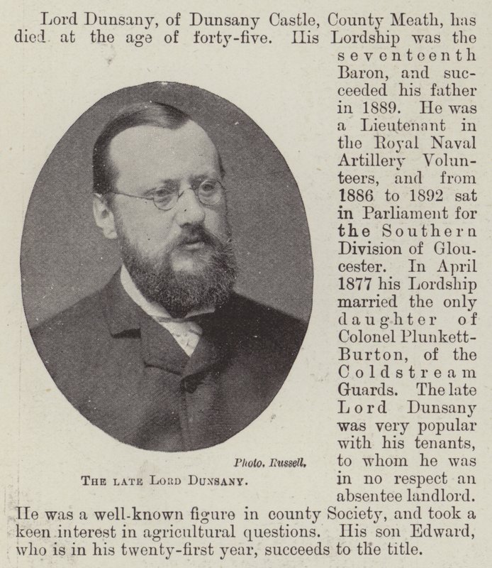 El fallecido Lord Dunsany de English Photographer