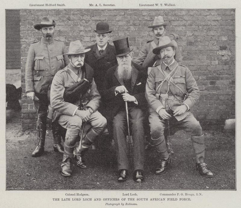 El fallecido Lord Loch y oficiales de la Fuerza de Campo de Sudáfrica de English Photographer