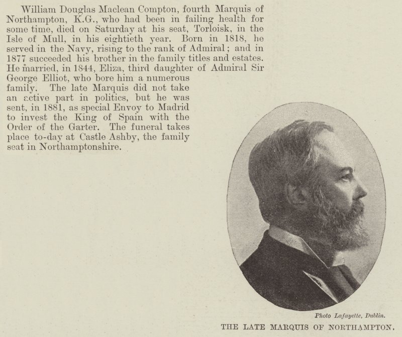 El fallecido Marqués de Northampton de English Photographer
