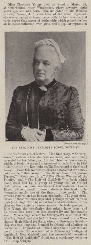 La difunta Señorita Charlotte Yonge, Novelista de English Photographer