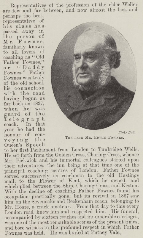 El difunto Sr. Edwin Fownes de English Photographer
