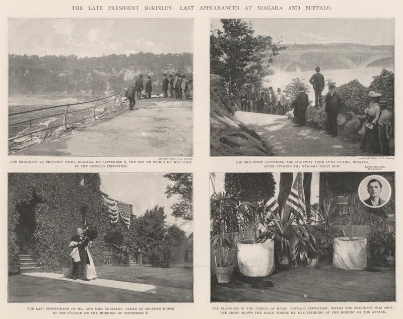 El difunto Presidente McKinley, últimas apariciones en Niagara y Buffalo de English Photographer