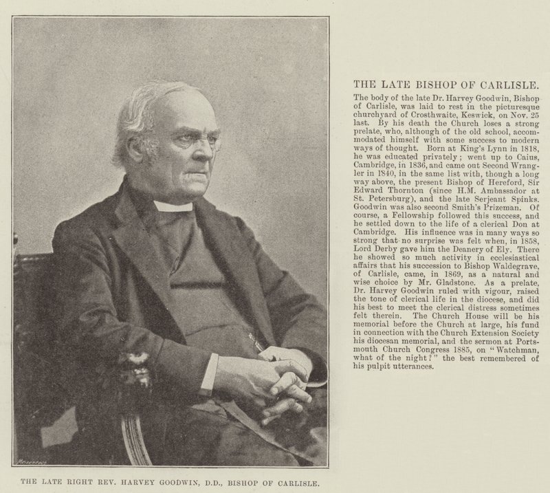 El Difunto Reverendísimo Harvey Goodwin, DD, Obispo de Carlisle de English Photographer