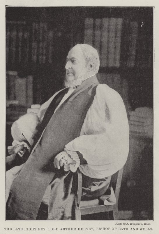 El difunto Muy Reverendo Lord Arthur Hervey, Obispo de Bath y Wells de English Photographer