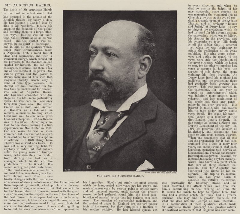 El Difunto Sir Augustus Harris de English Photographer