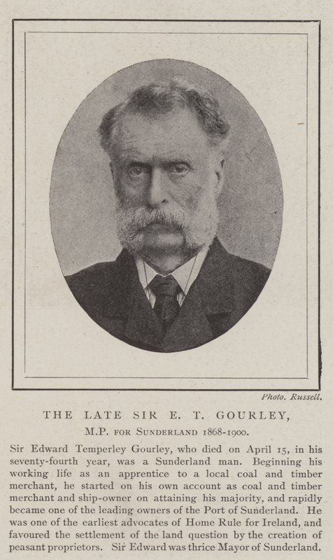 El difunto Sir E T Gourley, MP por Sunderland 1868-1900 de English Photographer