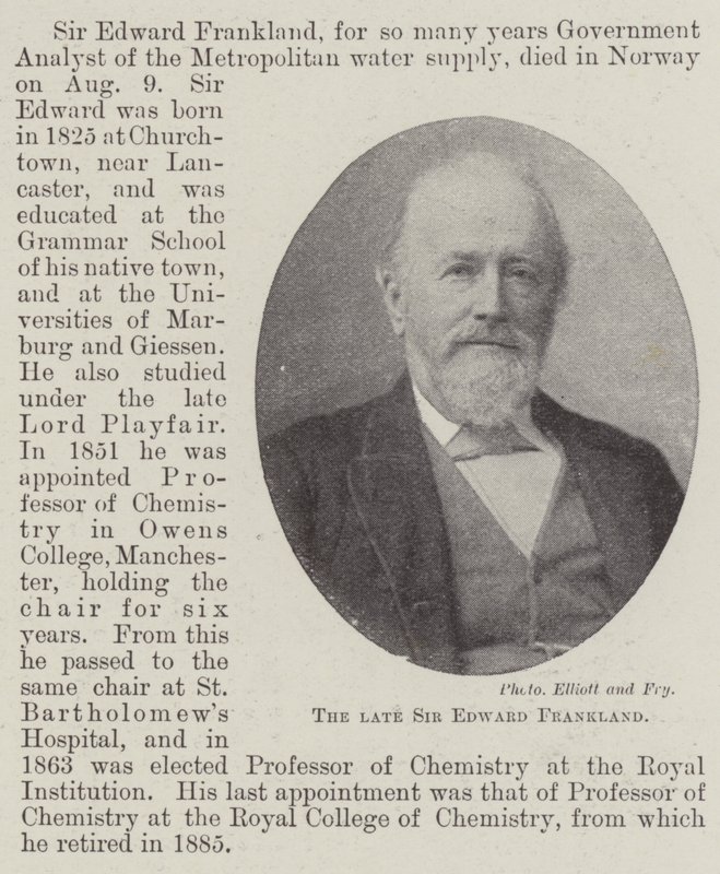 El difunto Sir Edward Frankland de English Photographer
