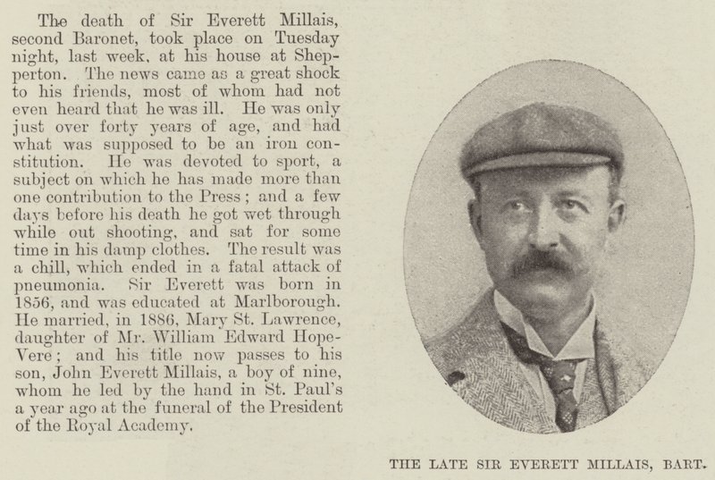El fallecido Sir Everett Millais, Baronet de English Photographer