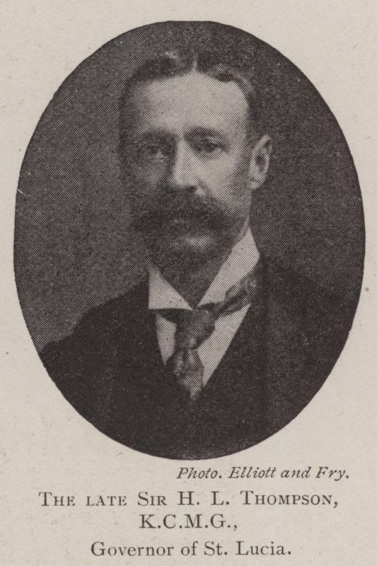 El difunto Sir H L Thompson, KCMG, gobernador de Santa Lucía de English Photographer