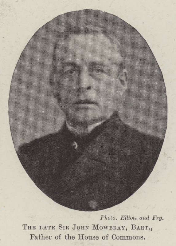 El difunto Sir John Mowbray, Baronet, Padre de la Cámara de los Comunes de English Photographer