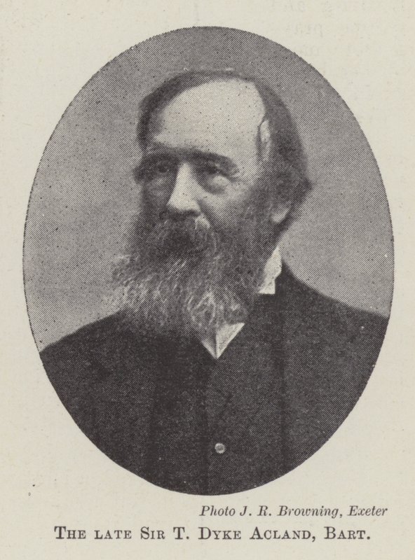 El difunto Sir T Dyke Acland, Baronet de English Photographer