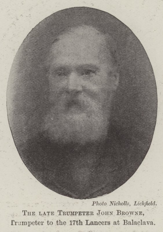 El difunto Trompetero John Browne, Trompetero de los 17º Lanceros en Balaclava de English Photographer