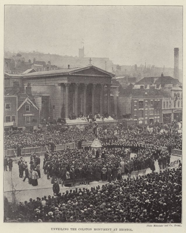 Inauguración del Monumento a Colston en Bristol de English Photographer