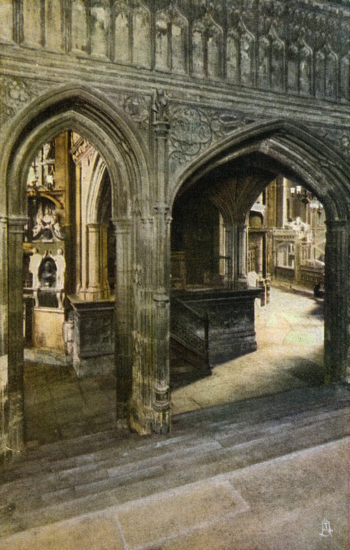 Vestíbulo de la Capilla de Enrique VII, Abadía de Westminster, Londres de English Photographer