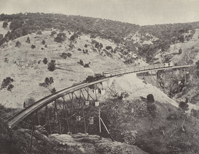 Viaducto en el Ferrocarril de Adelaida a Melbourne de English Photographer