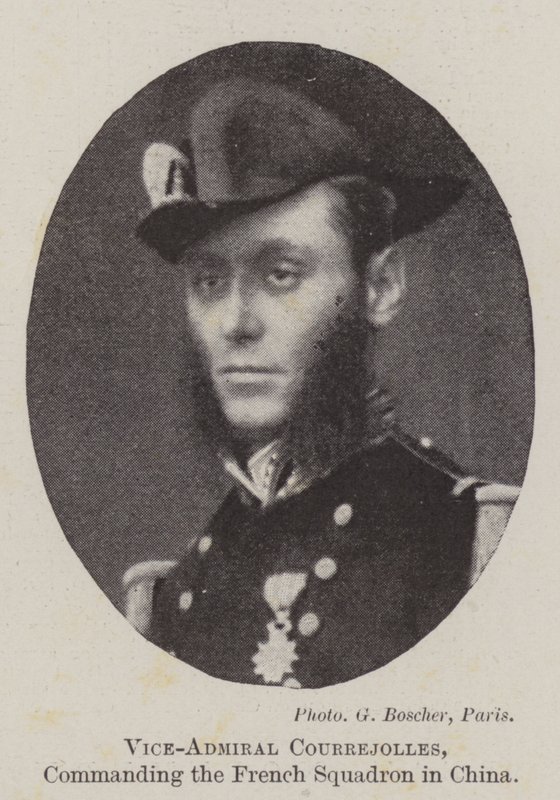 Vicealmirante Courrejolles, comandante del Escuadrón Francés en China de English Photographer