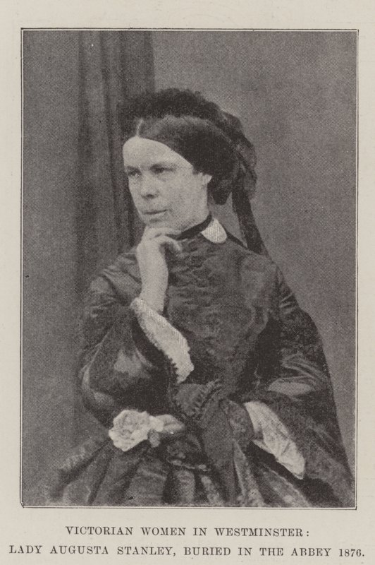 Mujeres victorianas en Westminster, Lady Augusta Stanley, enterrada en la Abadía 1876 de English Photographer