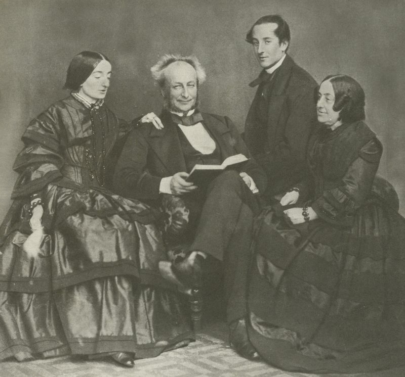 Grupo familiar victoriano, 1857 de English Photographer