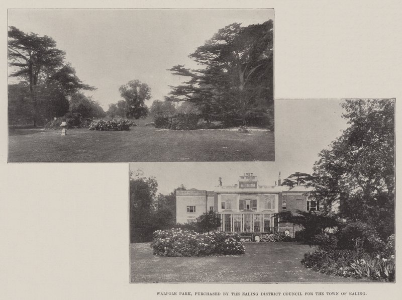 Parque Walpole, comprado por el Consejo del Distrito de Ealing para la ciudad de Ealing de English Photographer