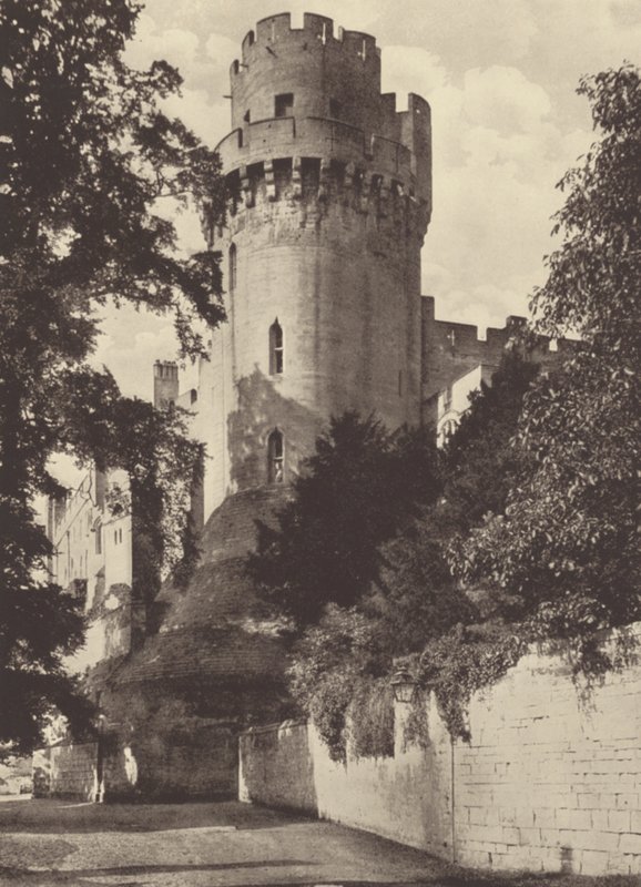 Castillo de Warwick, Torre de César (foto b/n) de English Photographer