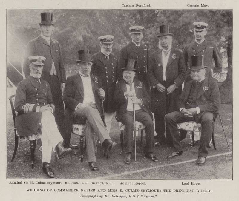 Boda del Comandante Napier y la Srta. E Culme-Seymour, los Invitados Principales de English Photographer