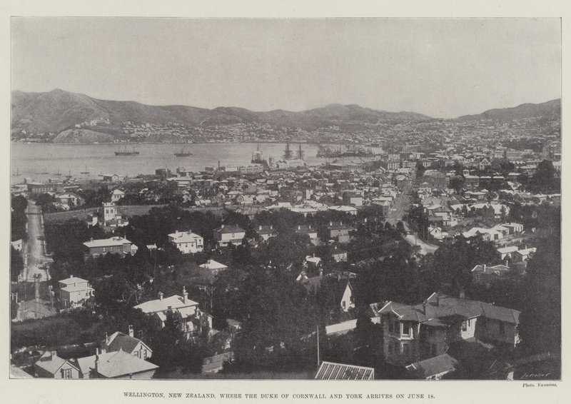 Wellington, Nueva Zelanda, donde el Duque de Cornualles y York llega el 18 de junio de English Photographer