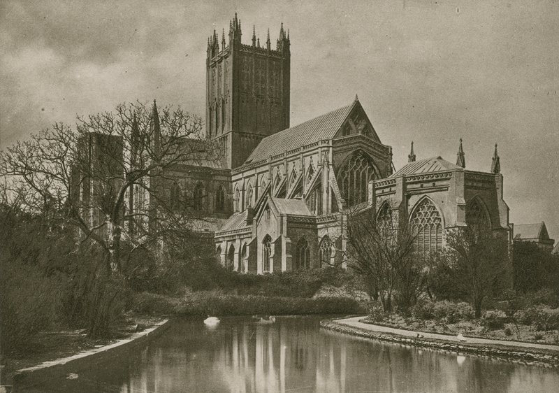 Catedral de Wells, desde el Estanque del Cisne de English Photographer