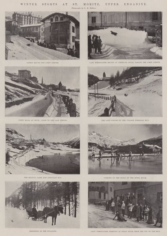 Deportes de invierno en St Moritz, Alta Engadina de English Photographer