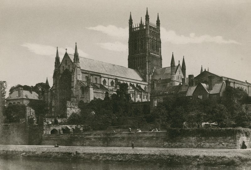 Catedral de Worcester, desde el Suroeste de English Photographer