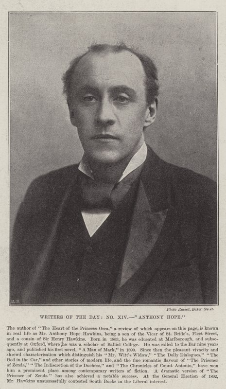 Escritores del día, Anthony Hope de English Photographer