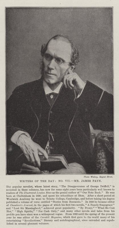 Escritores del Día, Sr. James Payn de English Photographer