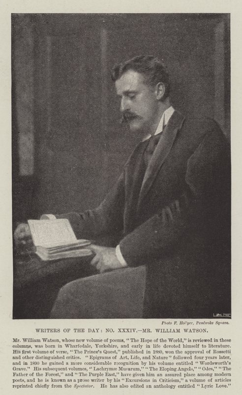 Escritores del día, Mr. William Watson de English Photographer