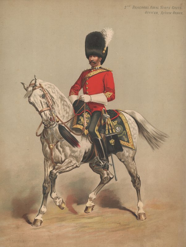 2º Dragones, Royal Scots Greys, Oficial, Orden de Revista de English School