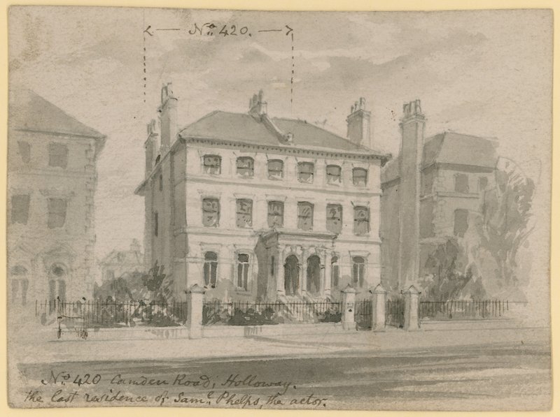 420 Camden Road, Holloway, última residencia de Samuel Phelps, el actor de English School