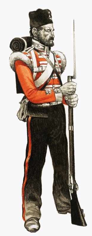 89º. Soldado de Infantería 1854 Granadero de English School