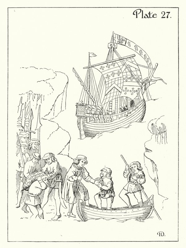 Un barco del siglo XV de English School