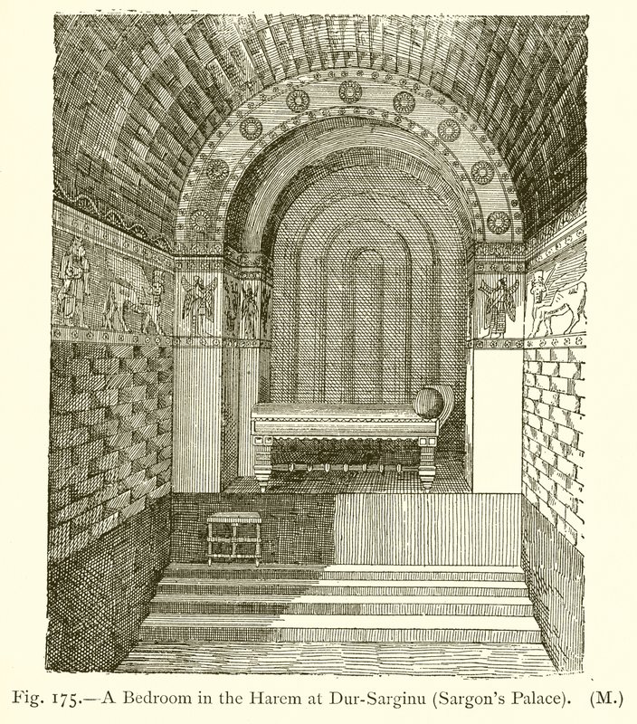 Un dormitorio en el harén en Dur-Sarginu (Palacio de Sargón) de English School