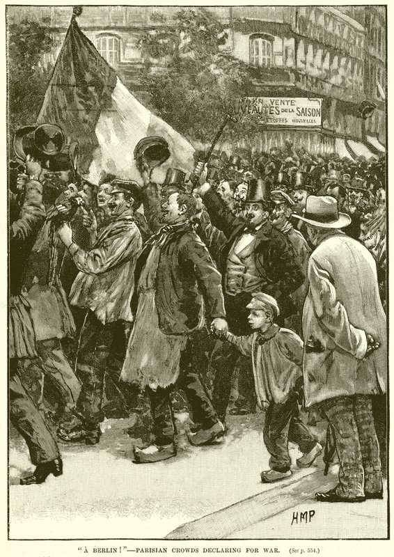 ¡A Berlín!—Multitudes parisinas declarando la guerra de English School