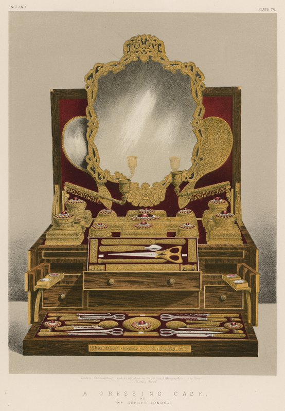 Un estuche de tocador por Mr. Asprey, Londres de English School