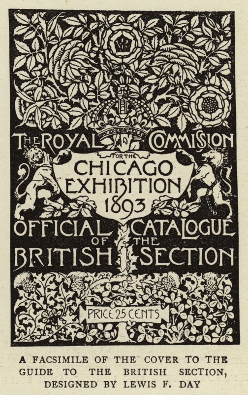Facsímil de la portada de la guía de la sección británica (grabado) de English School