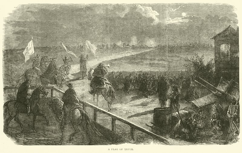 Una bandera de tregua, diciembre 1870 de English School