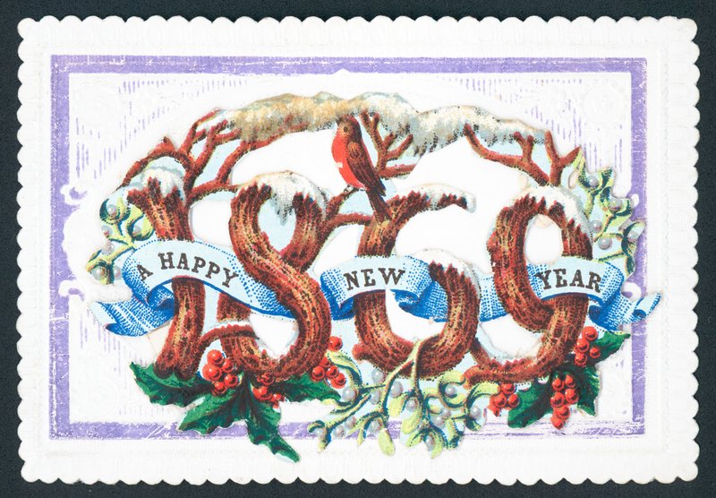 Feliz Año Nuevo 1869 de English School