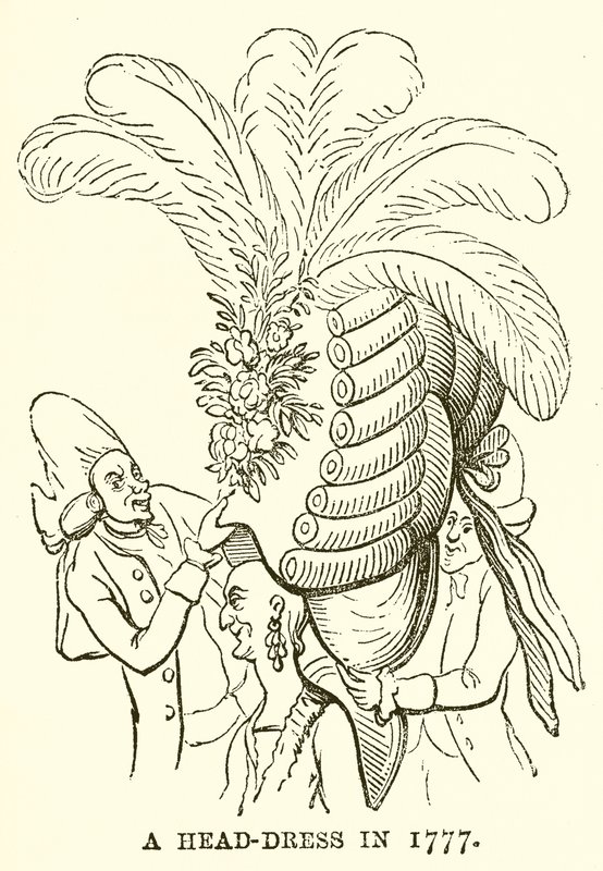 Un tocado en 1777 de English School