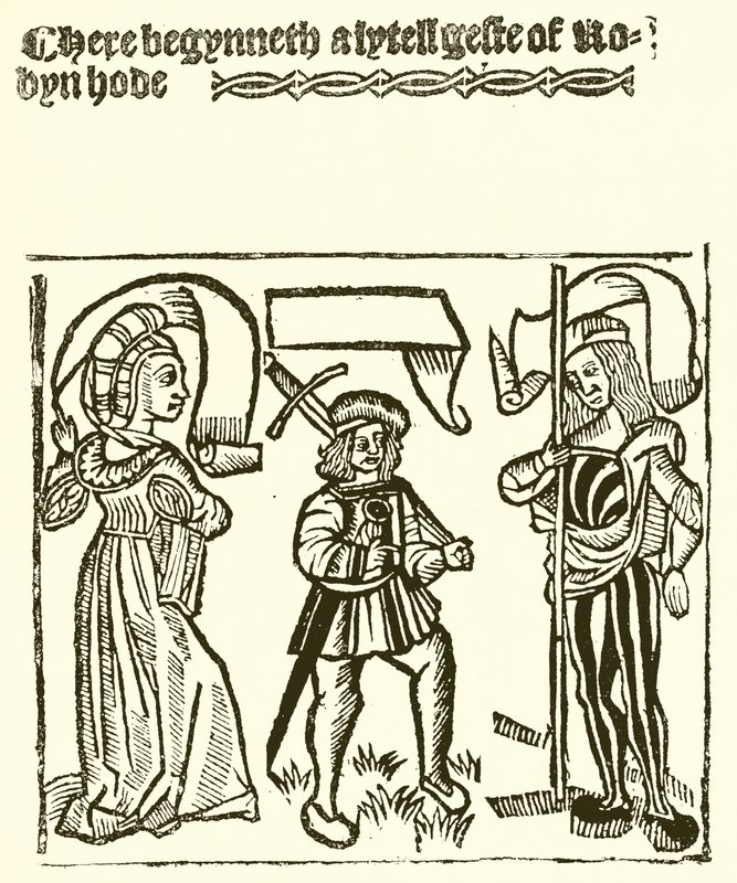 Una Pequeña Gesta de Robin Hood, impresa por Wynkyn de Worde de English School