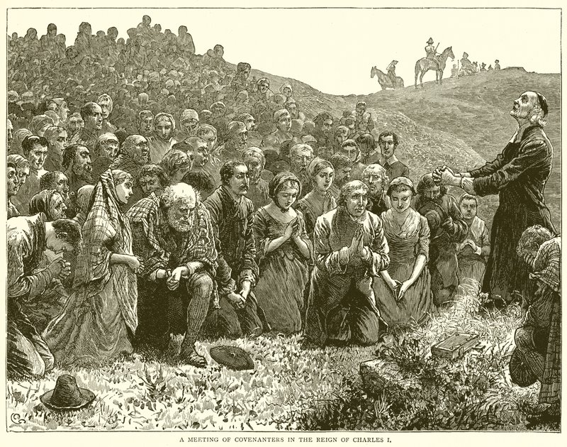 Reunión de los Covenanters en el Reinado de Carlos I de English School