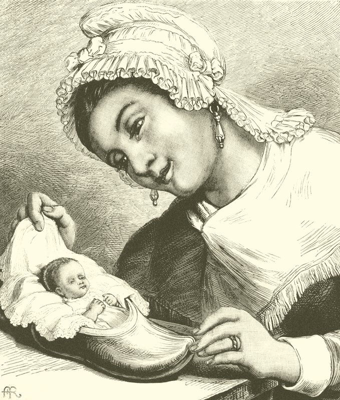 La cuna de un enano (grabado) de English School