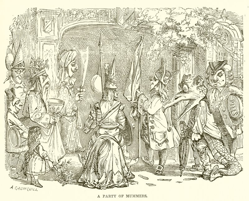 Una fiesta de mummers de English School